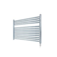 Straight Chrome Electric Towel Rail Thermostatic 300W Element 900mm x 600mm