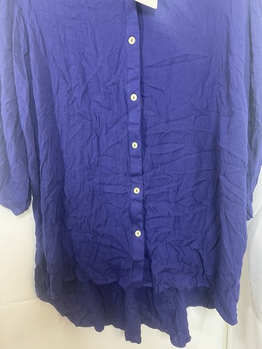 Tunica Evans Navy Island Breeze camicia con bottoni taglia 14 NAVY - nuova con etichette - Foto 3 di 4