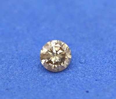 Champagner SI3 Natürliches Diamant Round Cut Lose 0.343 ct Certified