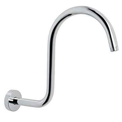High Rise S Shape Shower Extension Arm, Shower Head Extender Chrome Finish