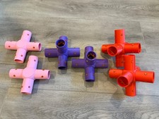 Playskool Pipeworks Connectors Two: 6-way, Two: 5-way, Two: 4-way.  Custom Made