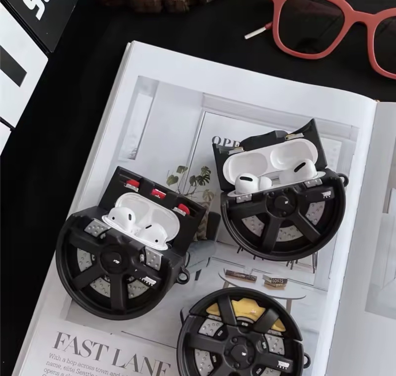 For Newest Apple Airpods Pro 3/ 4Gen/Pro 1/2 Car Wheel Brake 3D Shockproof Cover