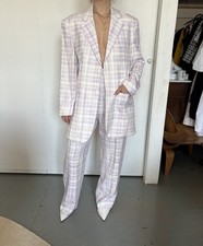 EPIC JACQUEMUS lilac plaid suit from the brand's Spring/Summer 2020 collection
