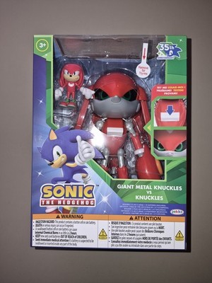 Sonic The Hedgehog 35th Anniversary Giant Metal Knuckles VS Knuckles New