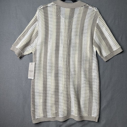 Massive Luxury Knit Crochet Polo Shirt size M new with tags - Picture 8 of 8