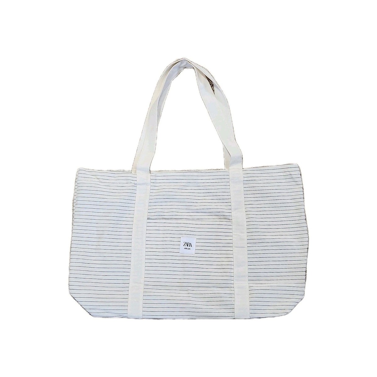 ZARA Large Striped Reusable Join Life Eco Edition Tote Bag