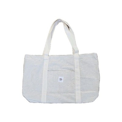 ZARA Large Striped Reusable Join Life Eco Edition Tote Bag