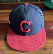 Navy/Red Fitted Baseball Cap Red C Logo Mens ...