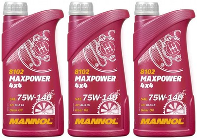 3l Mannol 8102 MAXPOWER 4x4 75W-140 Getriebeöl 3x1l 
