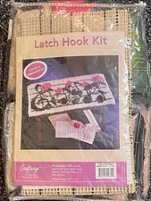 Craftways Latch Hook Rug Kit Piano Bench Cover 132009 Floral Music Notes NEW