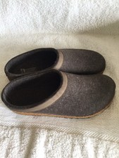 Haflinger Wool Clog Grizzly Charcoal Gray Cork Women Size 9 US/39 EUR/7 UK