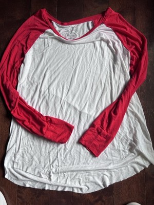 Soft & Sexy Jegging T American Eagle Outfitters Red /White Baseball Tee Medium