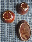 Lot Of Hull Brown Drip Bowls Vintage Oven Proof 2 Round 1 Oval