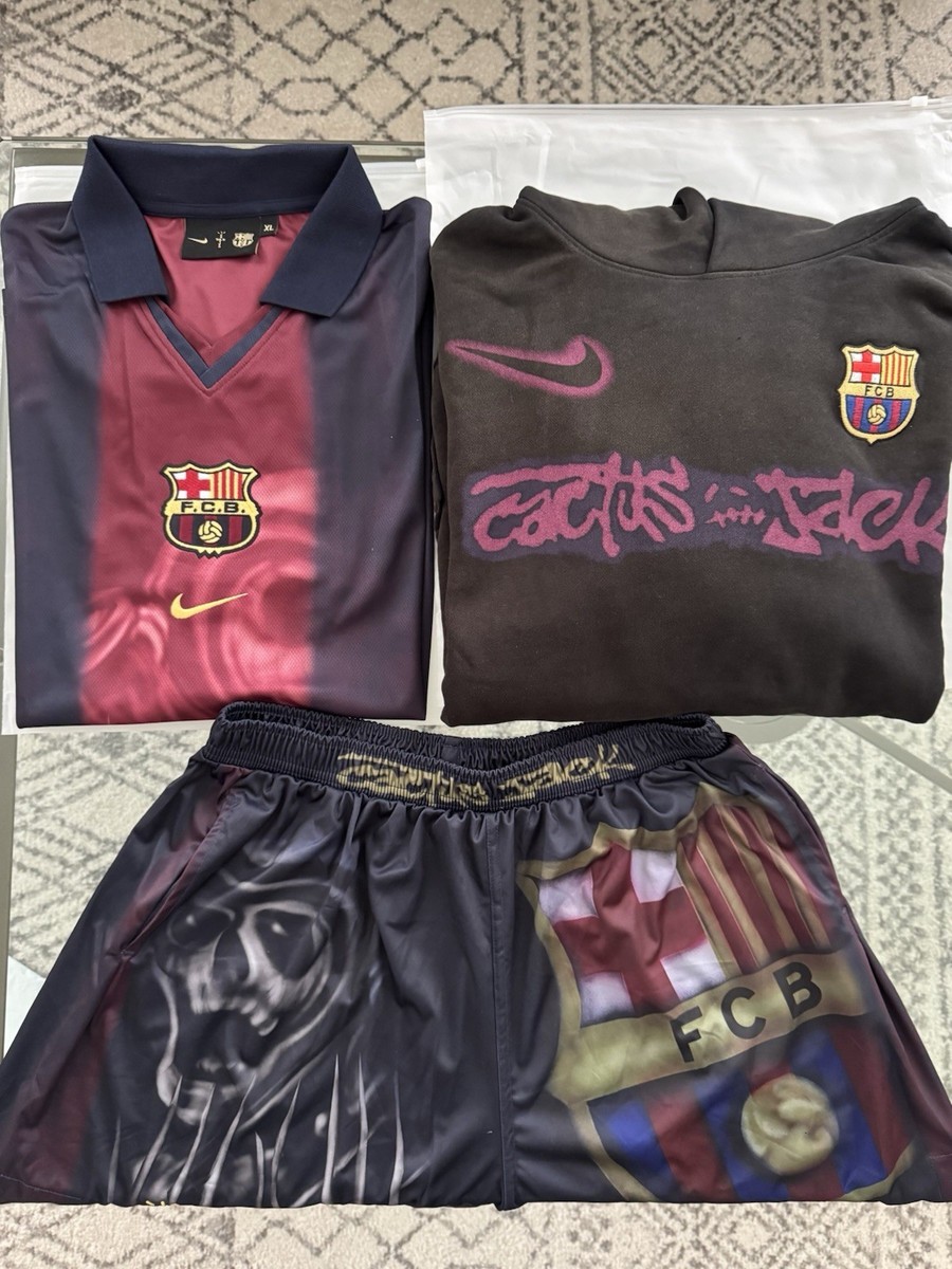 Cactus Jack Travis Scott Nike FC Barcelona 2000 Retro Shorts Size