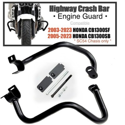 Black Engine Guard Highway Crash Bar Protector For 2005-2023 Honda CB1300 SF SB