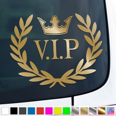VIP Service Aufkleber Lorbeerkranz Limousinenservice Sticker Auto Geschenkidee