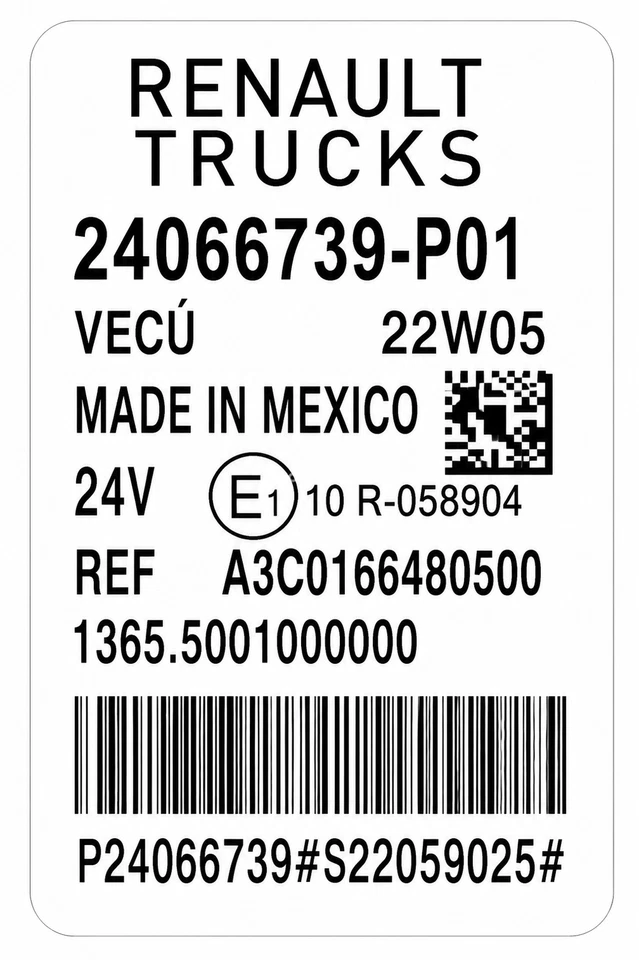 24066739-P01 A3C0166480500 Control Unit VECU For Renault Trucks - Image 2 of 3