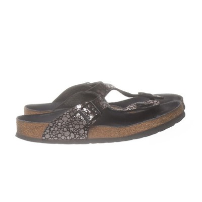 Birkenstock, Flip Flops, Größe: 39, Schwarz/Silber, Damen #2ST