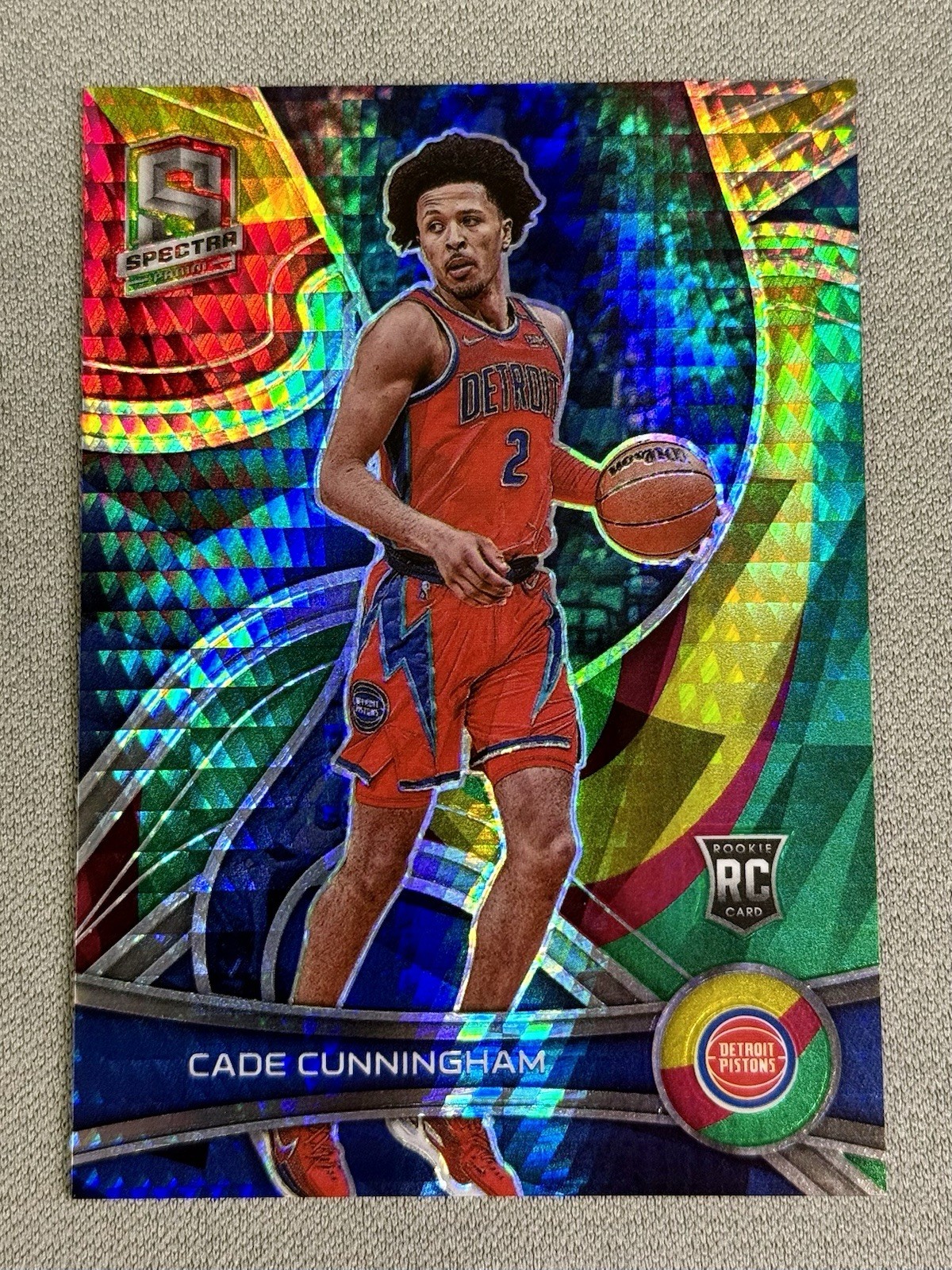 2021-22 Panini Spectra #102 - Cade Cunningham Asia Red & Yellow Variant /75