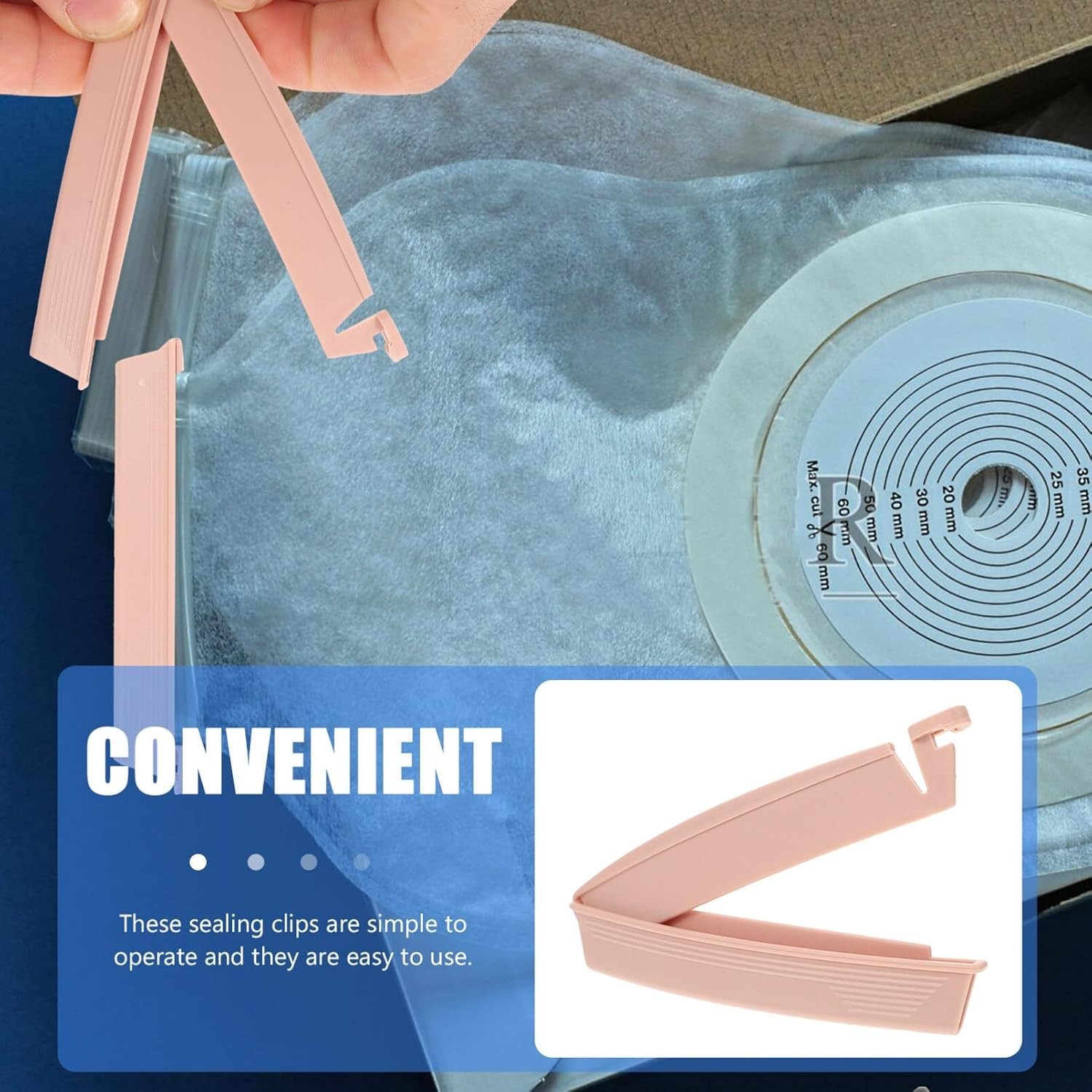 Healifty 10Pcs Ostomy Bag Clip Drainable Pouch Clamp Tail Closure Surefit