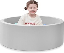 Foam Ball Pit 35.4"x 11.8" Ball Pits Toddlers Soft Round Kiddie Baby Playpen