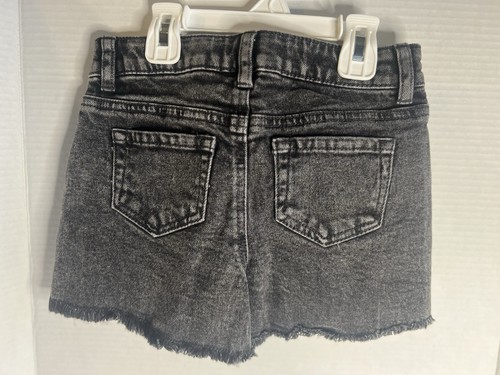 Youth Art Class Denim High-Waisted Frayed Hem Black Shorts Size Small/6-6x - Picture 5 of 6