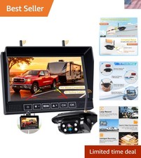 Wireless RV Backup Camera with 7" HD Monitor  Night Vision - Furrion Compatible