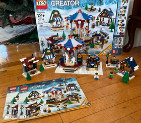 Lego WINTER VILLAGE MARKET 10235 100% COMPLETE Checked Inventory List/BOX/Book