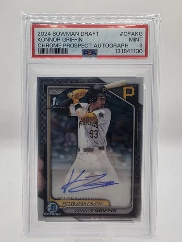 🔥 KONNOR GRIFFIN 2024 Bowman Draft  Chrome Prospect Autographs PSA 9