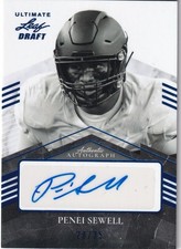 Peniei Sewell 2021 Ultimate Leaf Draft Auto #'d 28/35 LIONS!