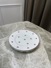 Colclough Pink Rose Dinner Plates Set 4 Bone China Vintage