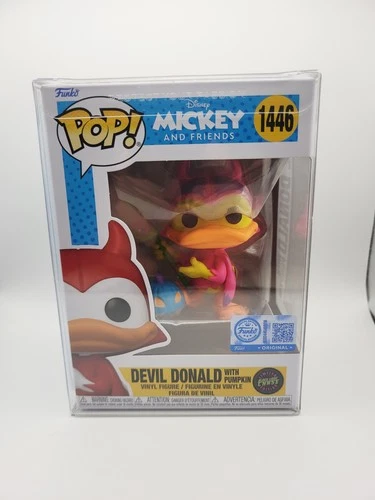Funko Pop! Disney Devil Donald with Pumpkin #1446 Blacklight Chase + Protector🔥