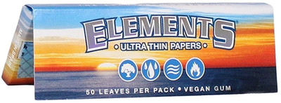 Elements 1 1/4 Ultra Thin Rice Rolling Papers NEW-NO Magnet 50/LVS Free Shipping