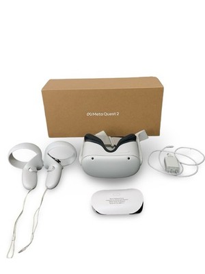 Meta Quest 2 VR Headset   Used   In Original Box   With Charger and Controllers