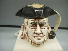 Vintage 1974 Byron Molds Ben Benjamin Franklin Coffee Tea Mug Toby Jug Novelty