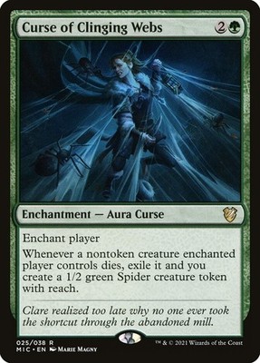 Curse of Clinging Webs #25 (NM) - MTG - Midnight Hunt CMDR Magic: The Gathering