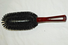 Vintage 10" long black  brown STANLEY clothes lint brush EUC