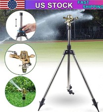Impact Sprinkler on Tripod Base Large Area Water Sprinkler for Lawn Yard Garden
