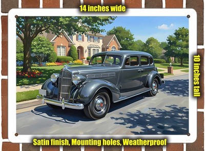 Metal Sign - 1937 Packard 1 Oil Painting - 14x10