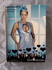 Wild Designs PVC 3pc Air Hostess Costume Size 10