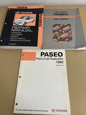 1992 Toyota Paseo Factory Service Repair Manual & Electrical Wiring Diagram