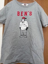 Ben Davis T-Shirt Short Sleeve Gray Cap Gorilla Image Used Japan