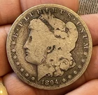 1894s MORGAN SILVER DOLLAR Rare Date Key No Reserve Free Shipping 90% Scarce