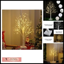 PXBNIUYA SD-YBC01 144 LED DIY Birch Tree Lamp, Warm White, USB/Battery, Timer