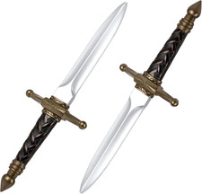 2Pcs PU Foam Fake Dagger Prop, Cosplay Sword Weapons for Play Fighting Costume A