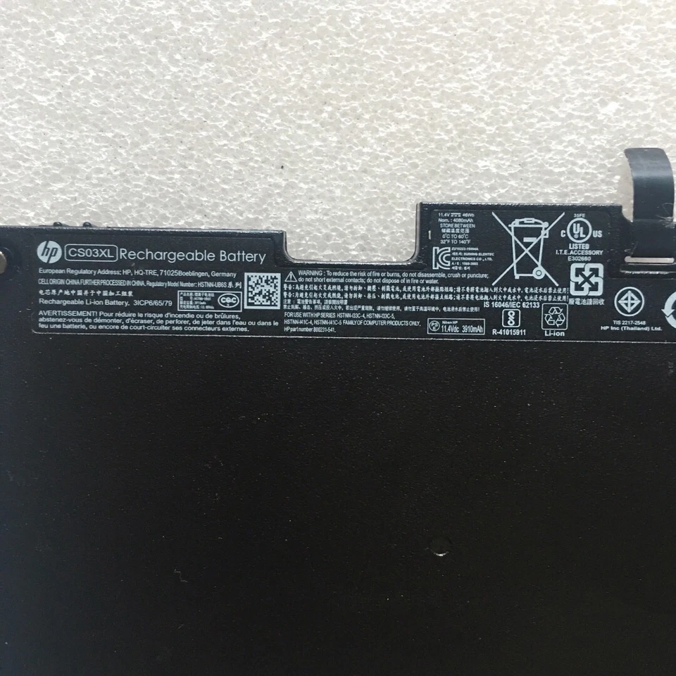 Bateria OEM CS03XL para HP Elitebook 745 755 840 850 G3 G4 854108-850 HSTNN-IB6Y - Imagem 4 de 4