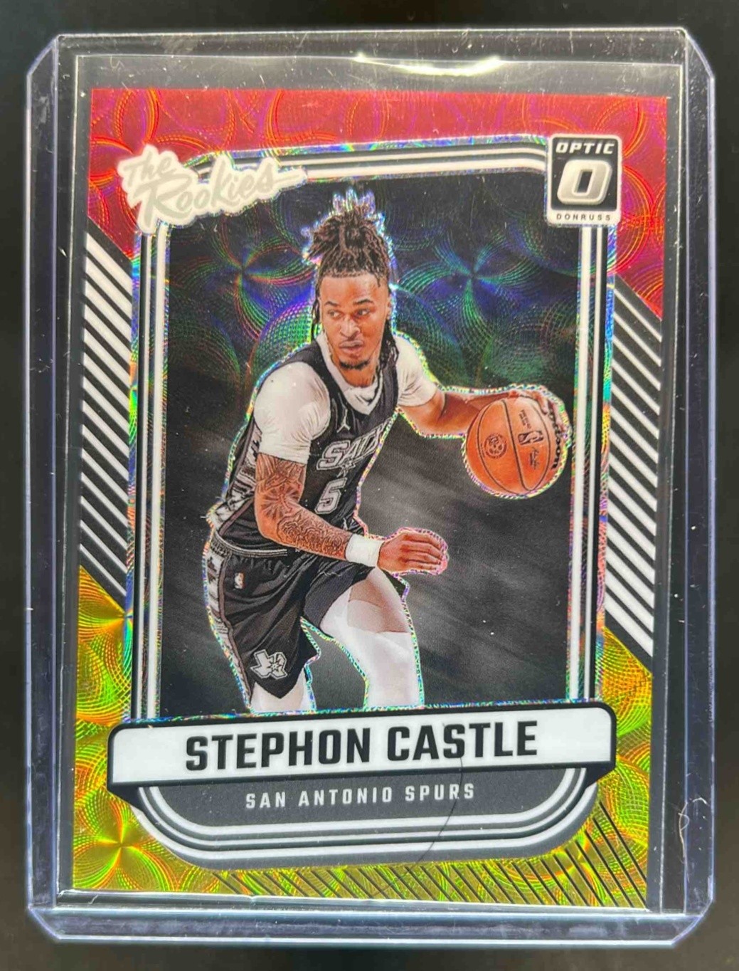 2024-25 Donruss Optic Stephon Castle The Rookies Red & Gold International #/99