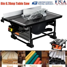 8in 6.7Amp Table Saw 3576RPM Portable Bevel Cuts 45-90 Degree Capacity 24T Blade
