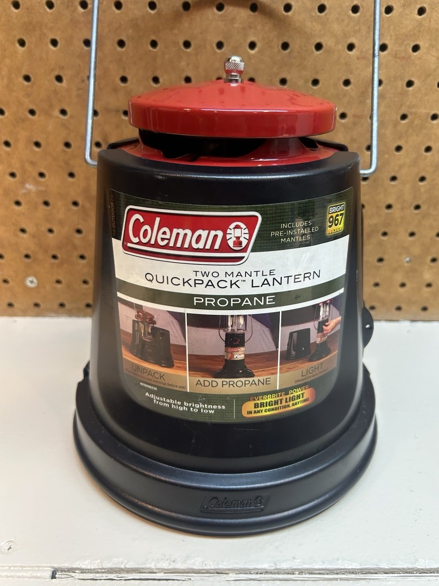 Coleman Quickpack Propane Lantern 2 Mantle Bright 967 Lumens w