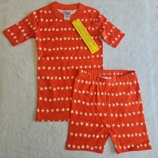 NWT HANNA ANDERSSON STARS STRIPES ON RED SHORT JOHN PAJAMAS 120 6 7 49